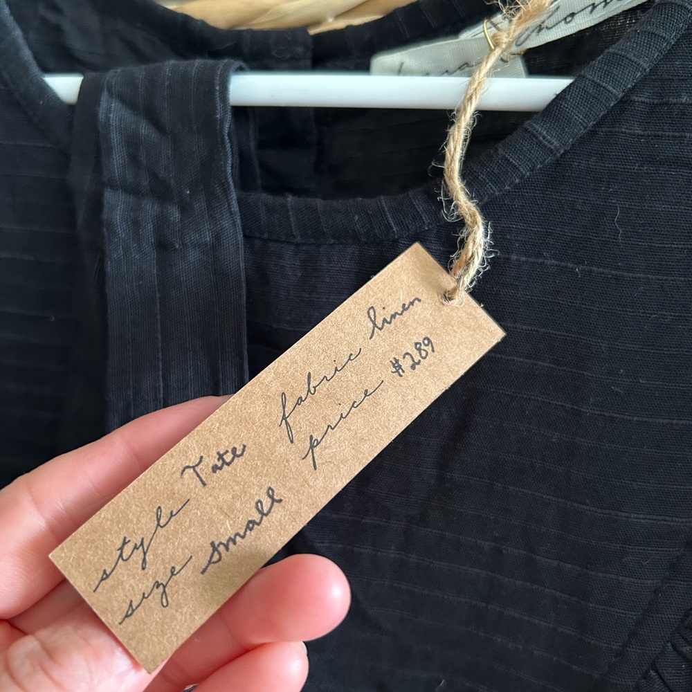 BRAND NEW Kara Thoms Tate Dress in Noir (item for sale is BLACK, not white)